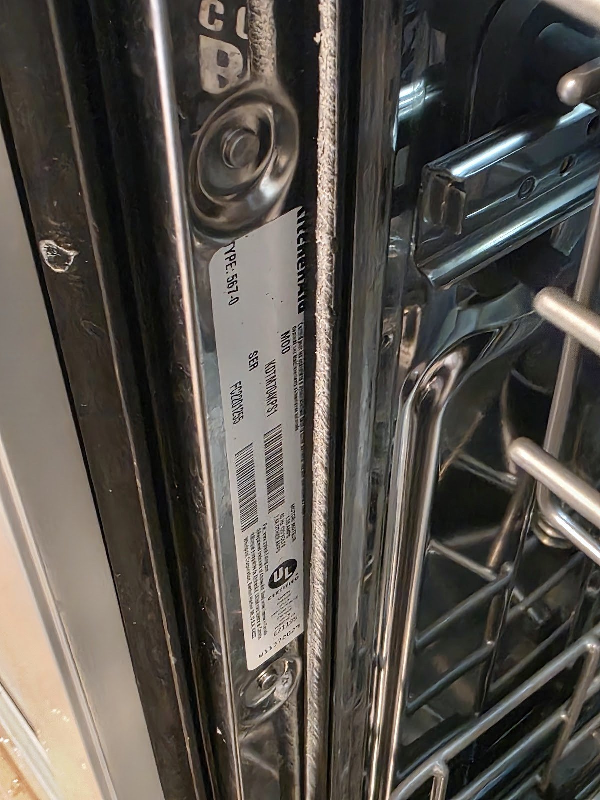 Convection fan and racks inside a stainless steel oven